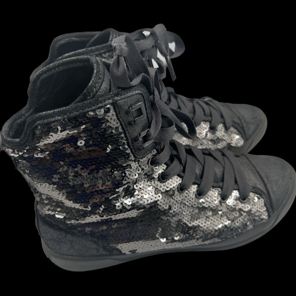 Michael Kors Shoes - Mint condition Michael Kors sequin high top sneakers grey size 8 1/2 shoes